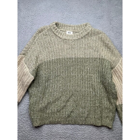 BKE Buckle multi colored oversized boxy Sweater balloon sleeve Sz small - Picture 2 of 4